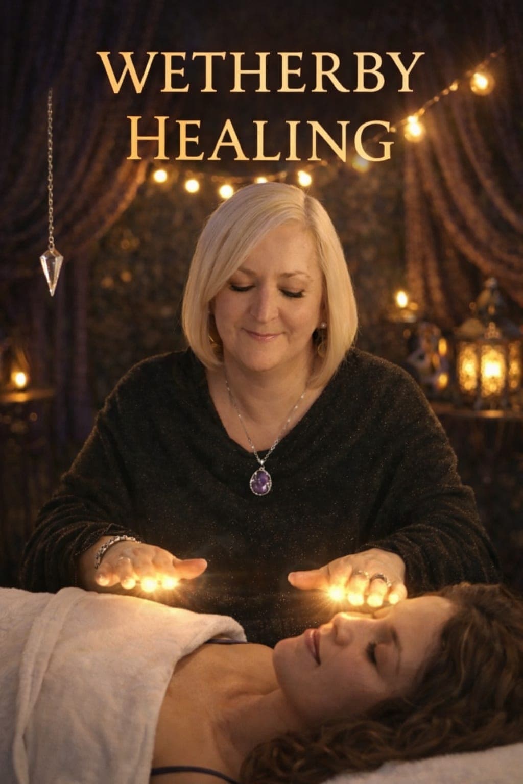 A Reiki treatment in a warm, candlelit room at Wetherby Healing